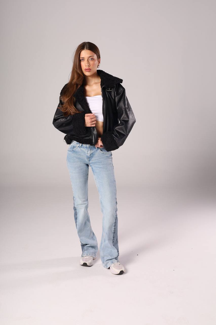 Leather Jacket with Fur Lining