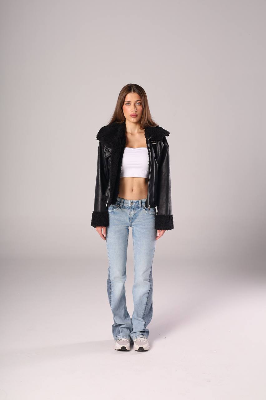 Leather Jacket with Fur Lining