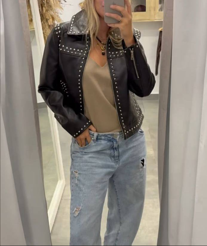 Studded Leather Jacket
