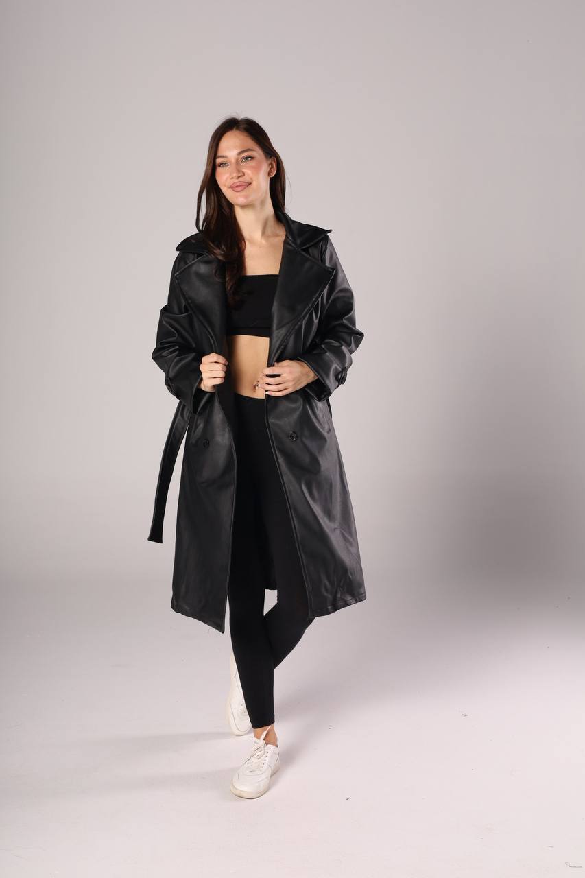 Classic Leather Trench