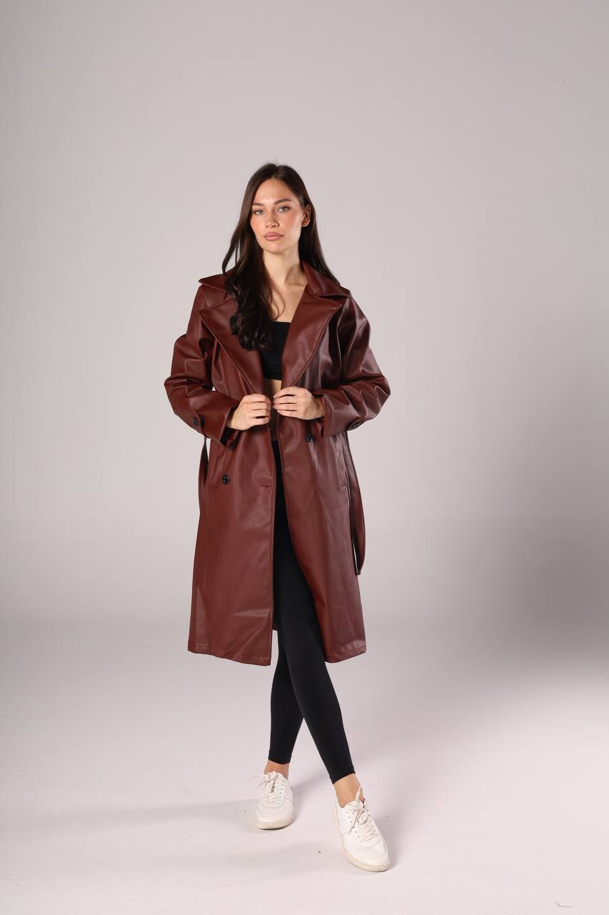 Classic Leather Trench