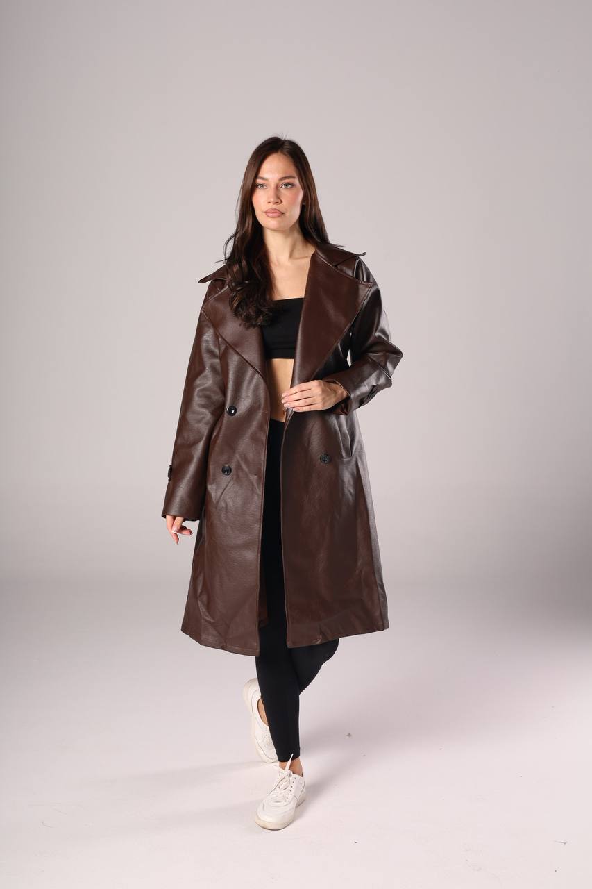 Classic Leather Trench