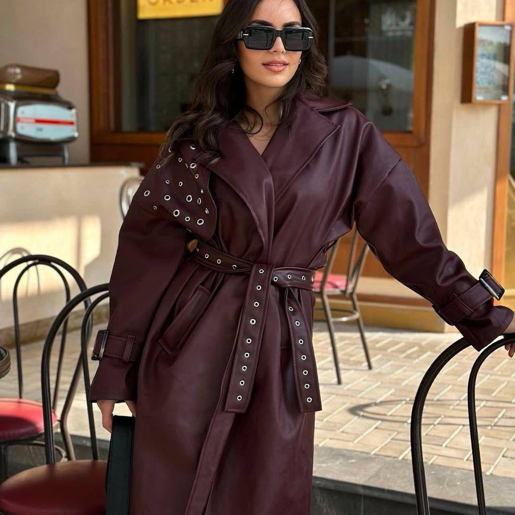 Long Leather Coat