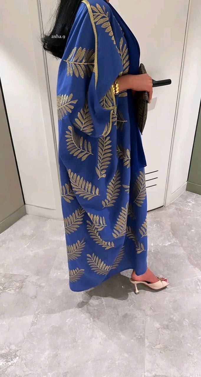 Blue Embroidered Caftan