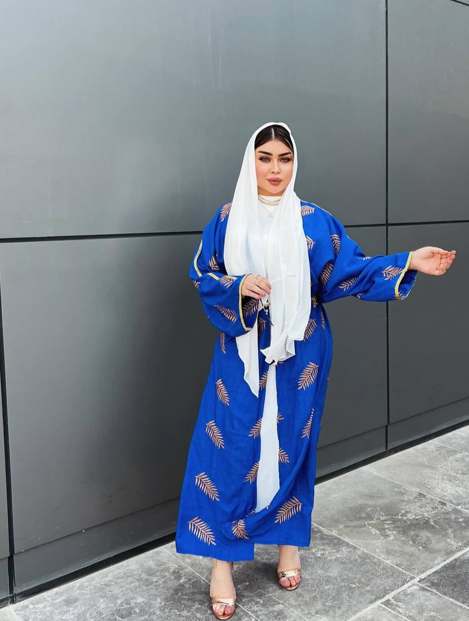 Blue Embroidered Caftan